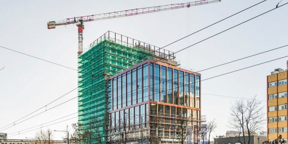 Ghelamco’s VIBE office scheme unveils facade