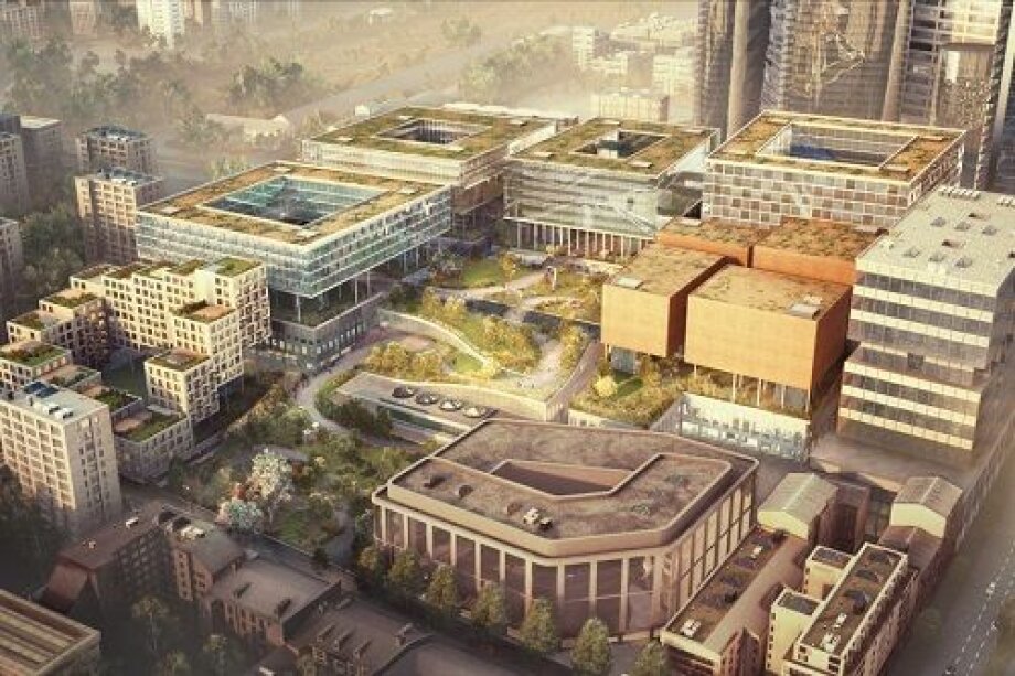 Green roofs of Towarowa 22 to clean air in Warsaw
