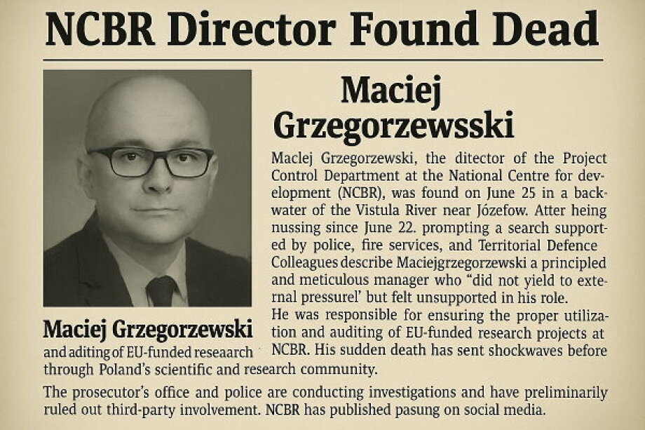 NCBR Director Found Dead After Refusing External Pressure