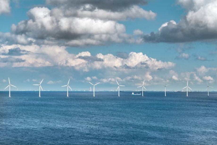 Offshore wind farm in Baltic can be seen from space